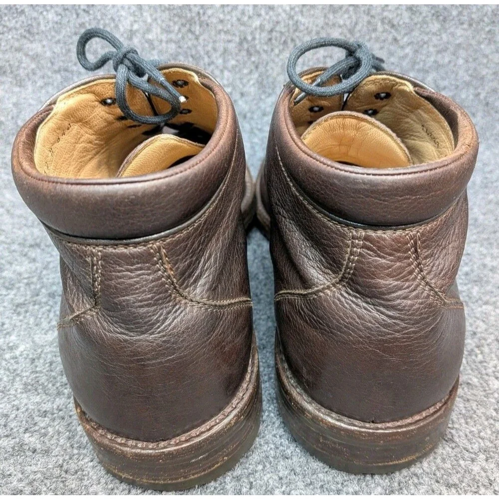 Arthur Beren Italy Brown Leather Chukka Ankle Boots Men 12 M Cap Toe Moustache